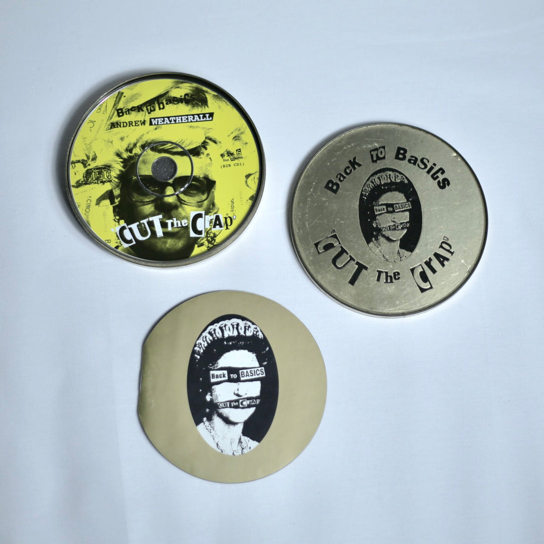 'Back to Basics' Gold printed CD tin 'Cut The Crap'