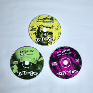 'Back to Basics' three CDS in yellow green and pink