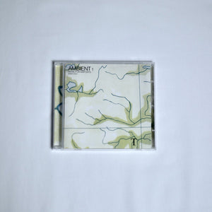 Brian Eno 'Ambient 1' music for airports CD on a white background