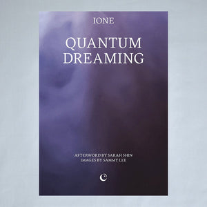 Book cover of 'Quantum Dreaming' by Ione with a purple gradient background.