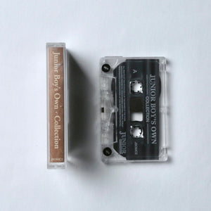 Cassette tape titled 'Junior Boy's Own Collection' on a white background