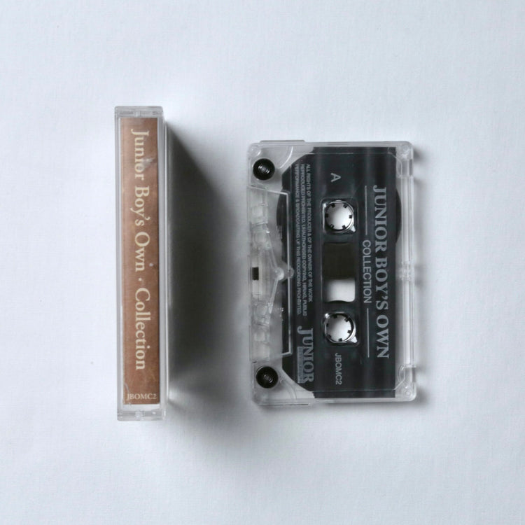 Cassette tape titled 'Junior Boy's Own Collection' on a white background