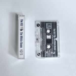 The KLF – The White Room cassette, spine view of the inlay card next to the cassette (Side 2)