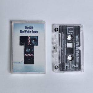 The KLF – The White Room cassette tape, cover art of a stacked speaker tower, shown alongside the cassette (Side 2)