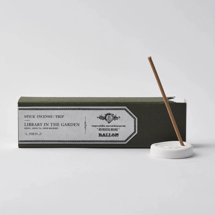 Incense stick with packaging on a white background