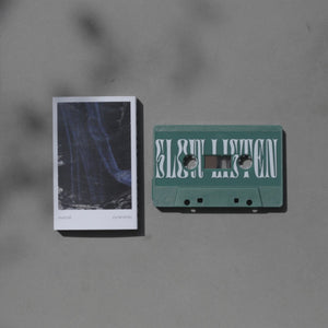 marrak tape front cover and jade cassette with Slow Listen design