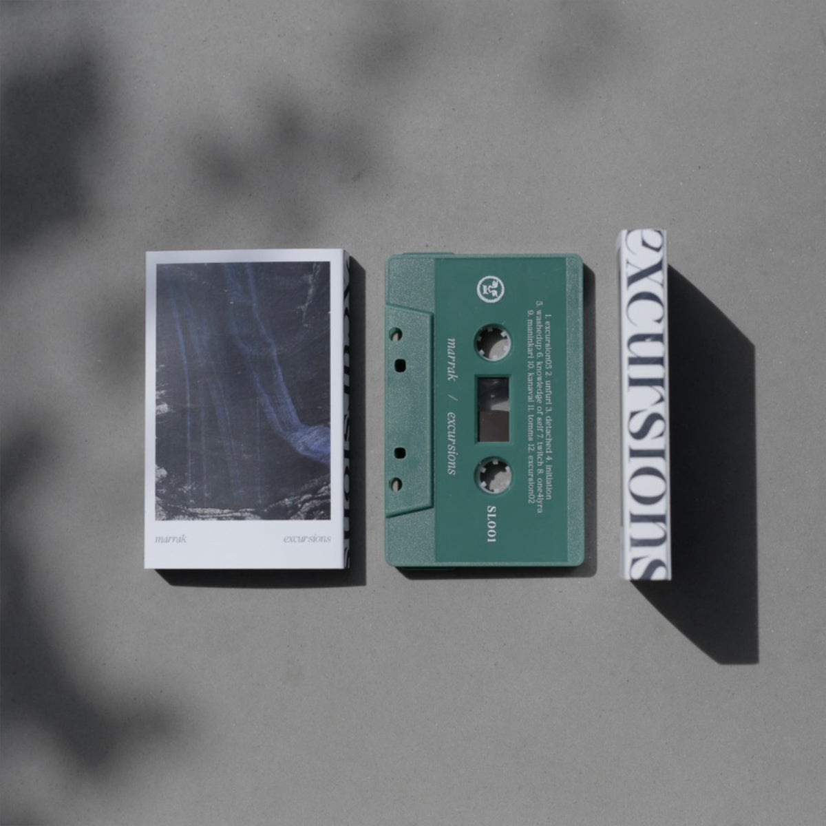 marrak excursions jade cassette, front cover and spine