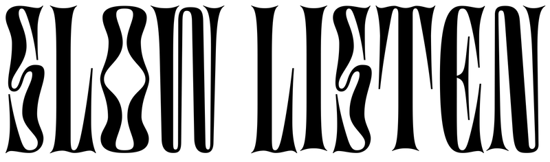 Slow Listen wavy logo in Black