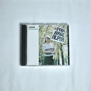 CD of 'Fox Base Alpha' by Saint Etienne on a white background