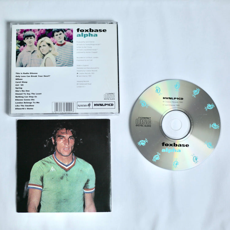 Foxbase Alpha album with cover and CD on a white background