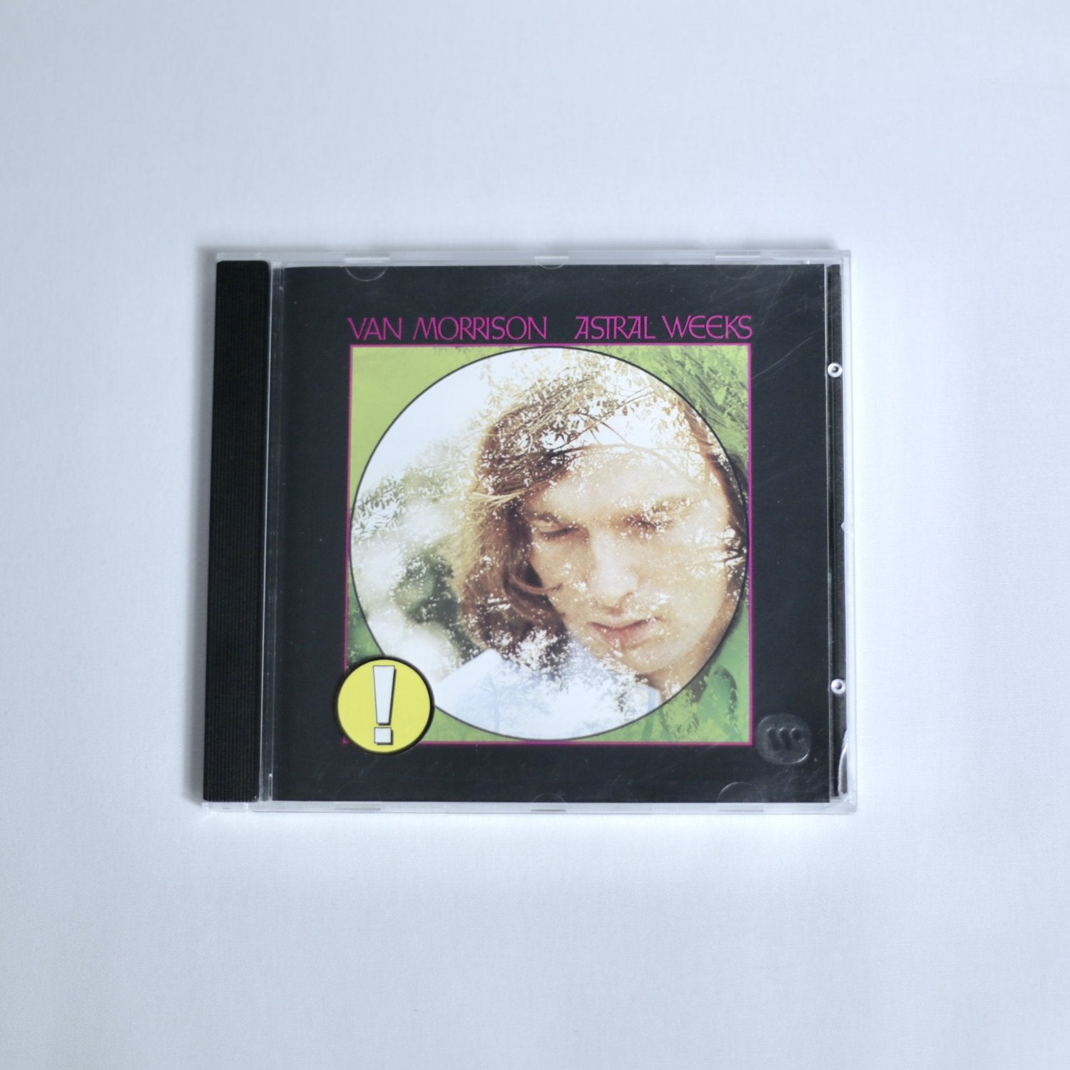 Van Morrison 'Astral Weeks' CD on an off white background